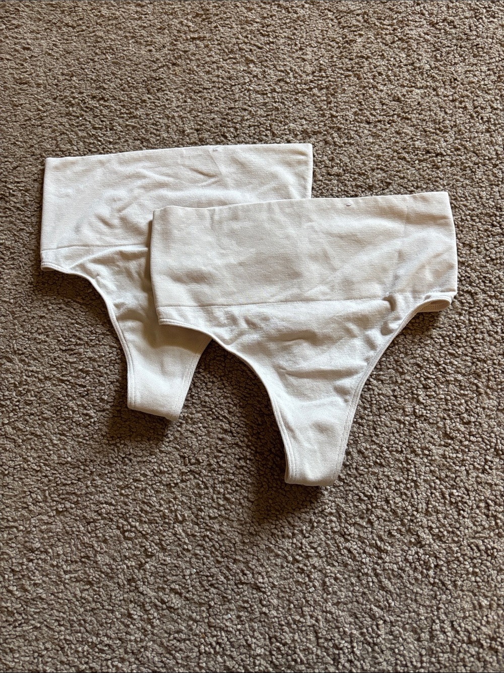 #306 Ladies Cream Thong Shape-wear - 2 Pack
